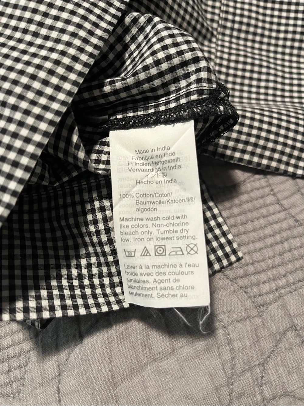 J crew women’s gingham blouse size large
